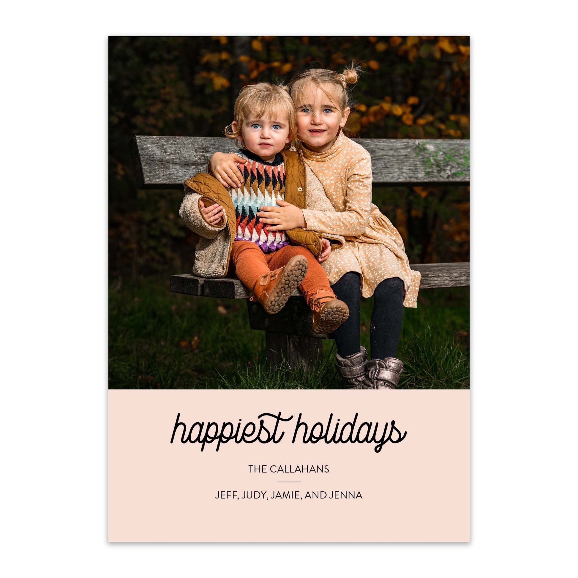 Bottom Color Block Photo Holiday Card - Blú Rose