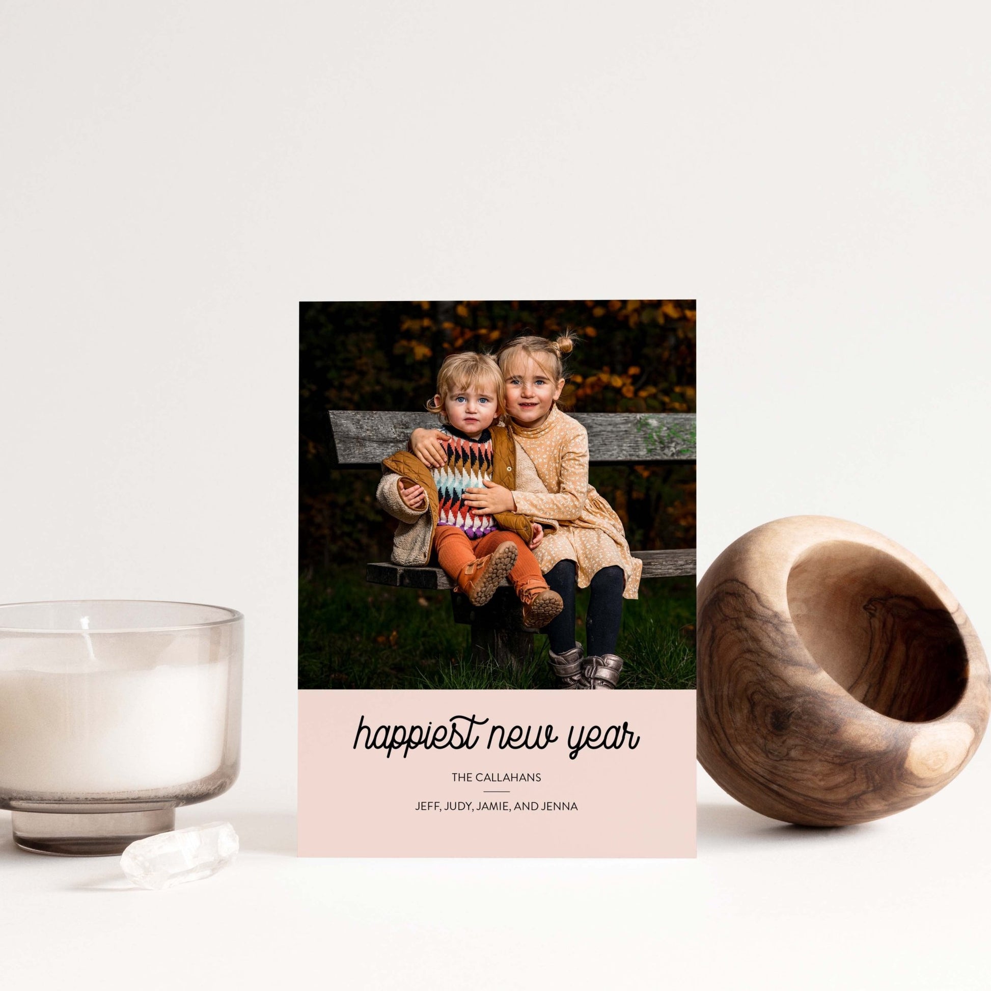 Bottom Color Block Photo Holiday Card - Blú Rose