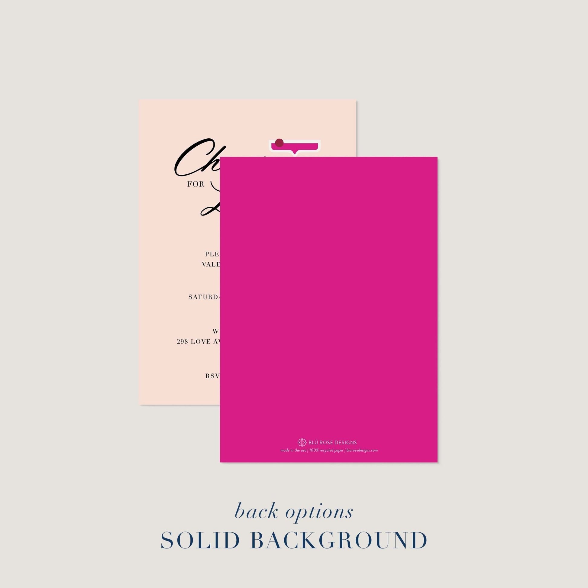 Cheers for Love Invitations - Blú Rose