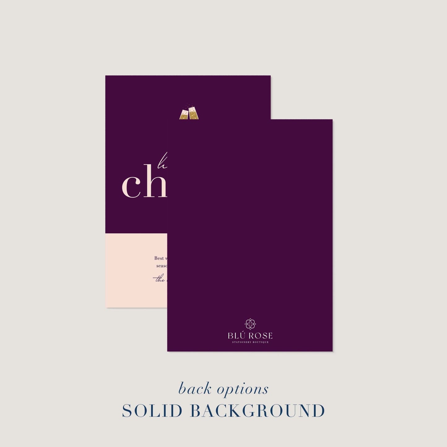 Color Block Cheers Holiday Cards - Blú Rose