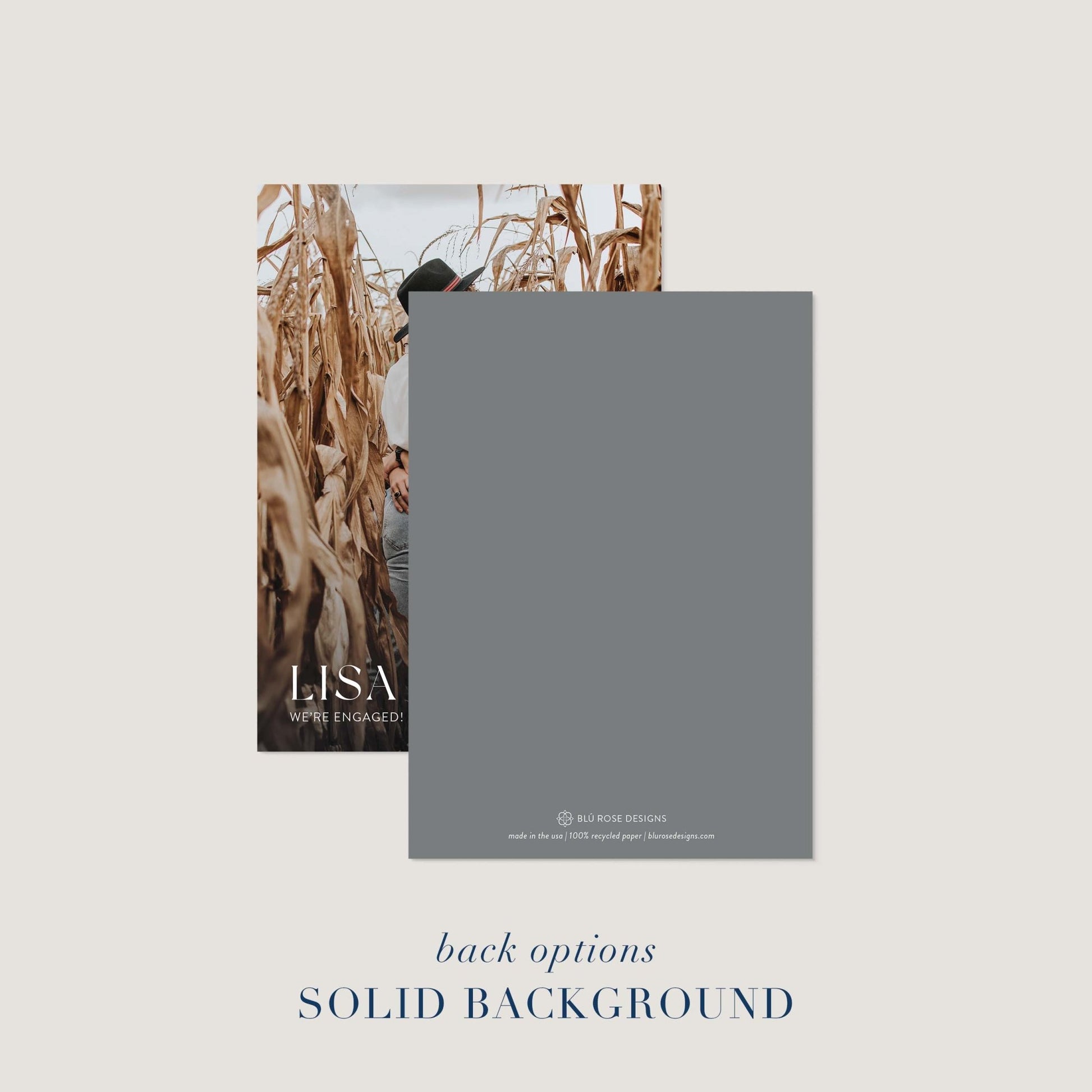 Cornfield Engagement Cards - Blú Rose