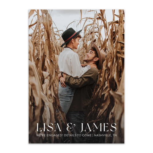 Cornfield Engagement Cards - Blú Rose