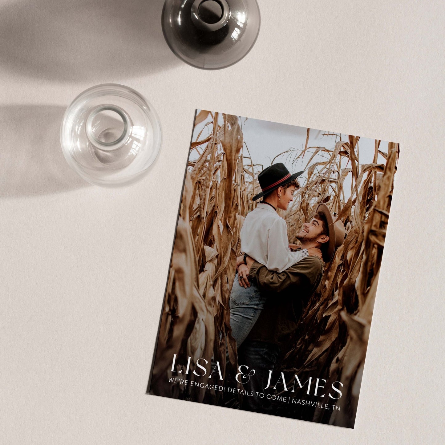 Cornfield Engagement Cards - Blú Rose