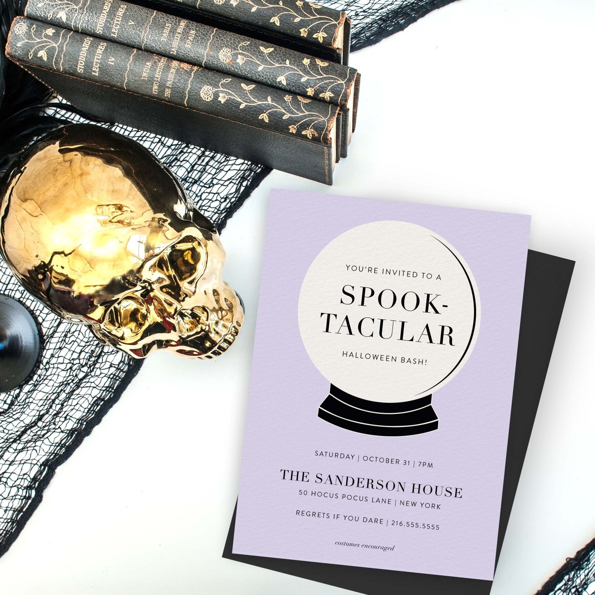 Crystal Ball Halloween Invitations - Blú Rose