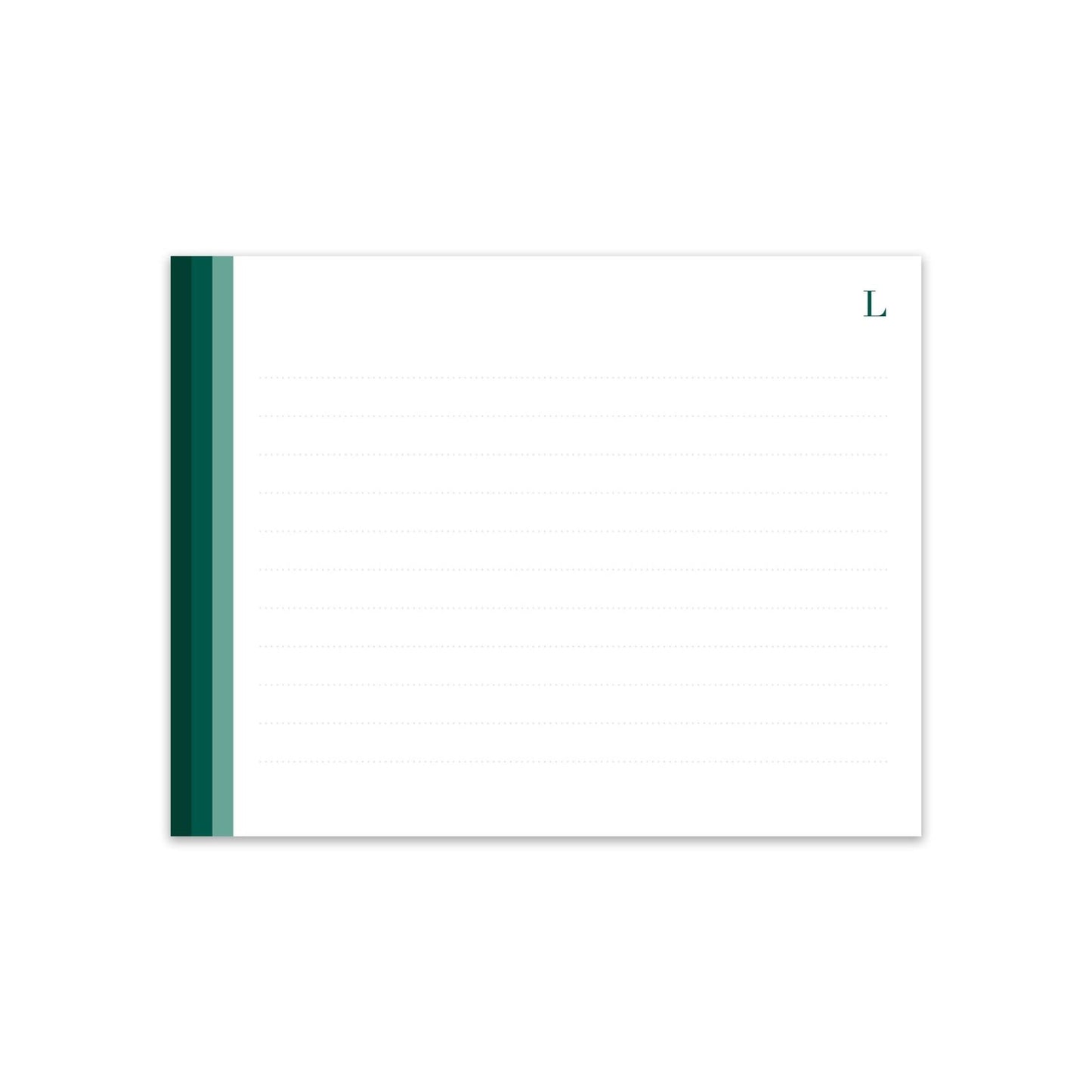 Elegant Green Notecards - Blú Rose