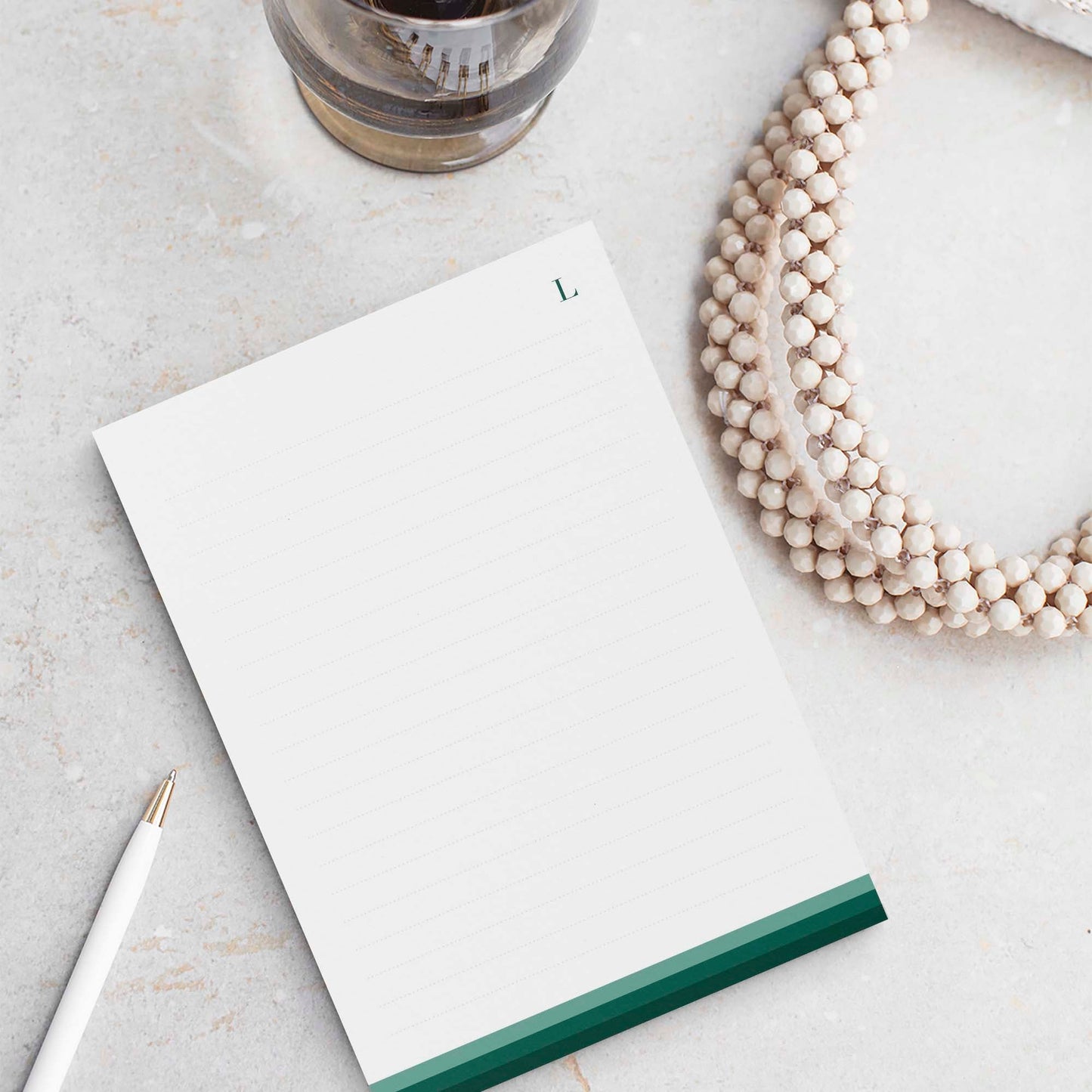 Elegant Green Notepad - Blú Rose
