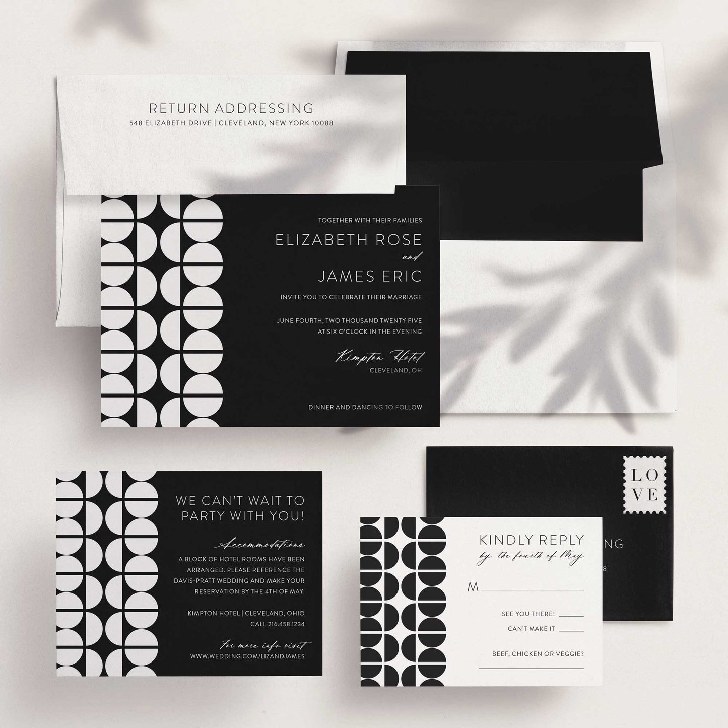 Elizabeth Wedding Invitations - Blú Rose