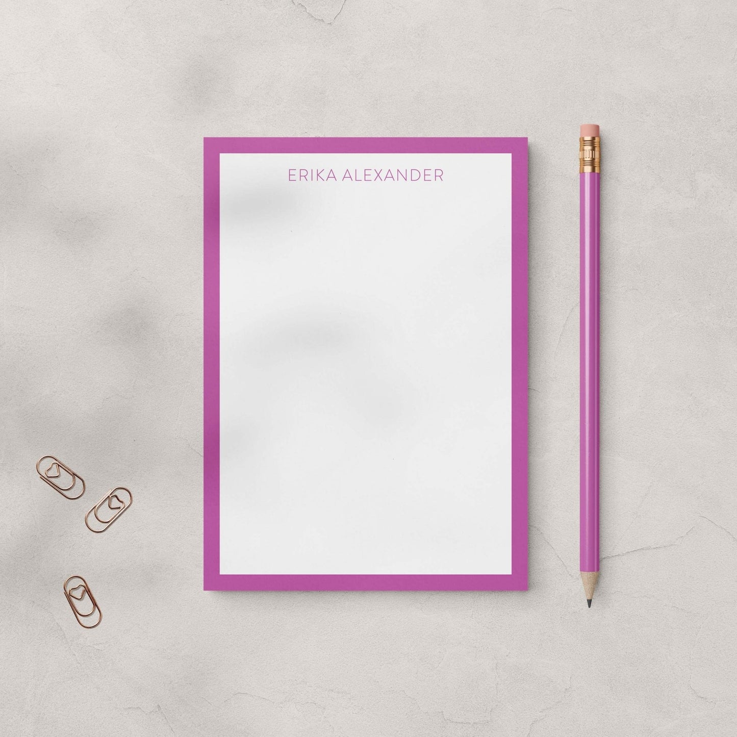 Erika Border Notepad - Blú Rose