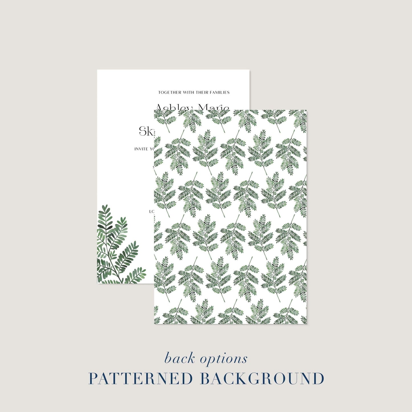 Fern Wedding Invitations - Blú Rose