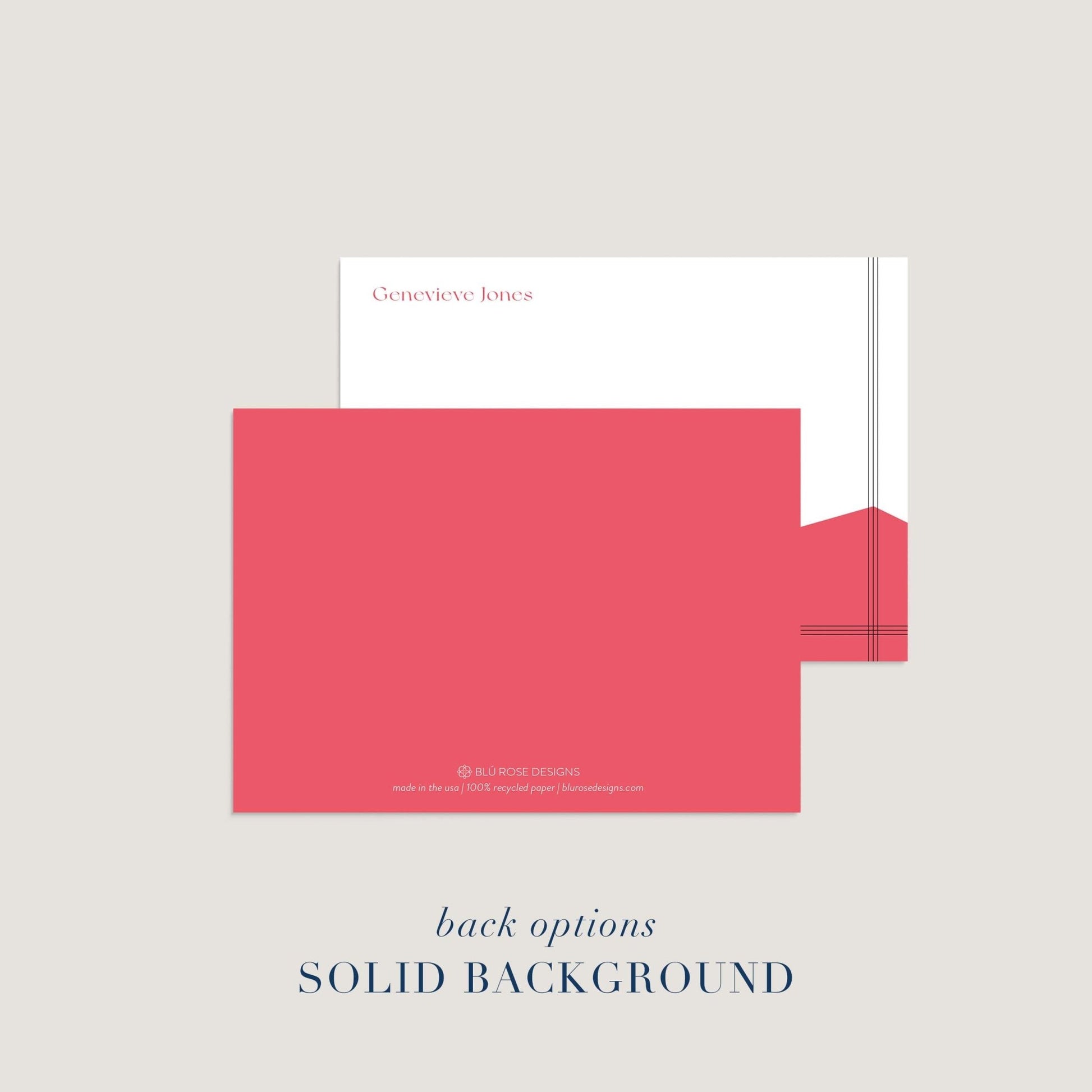 Genevieve Notecards - Blú Rose