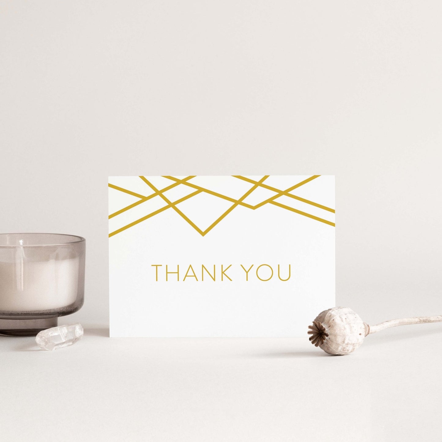 Geometric Art Deco Thank You Card - Blú Rose