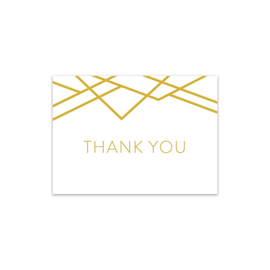 Geometric Art Deco Thank You Card - Blú Rose