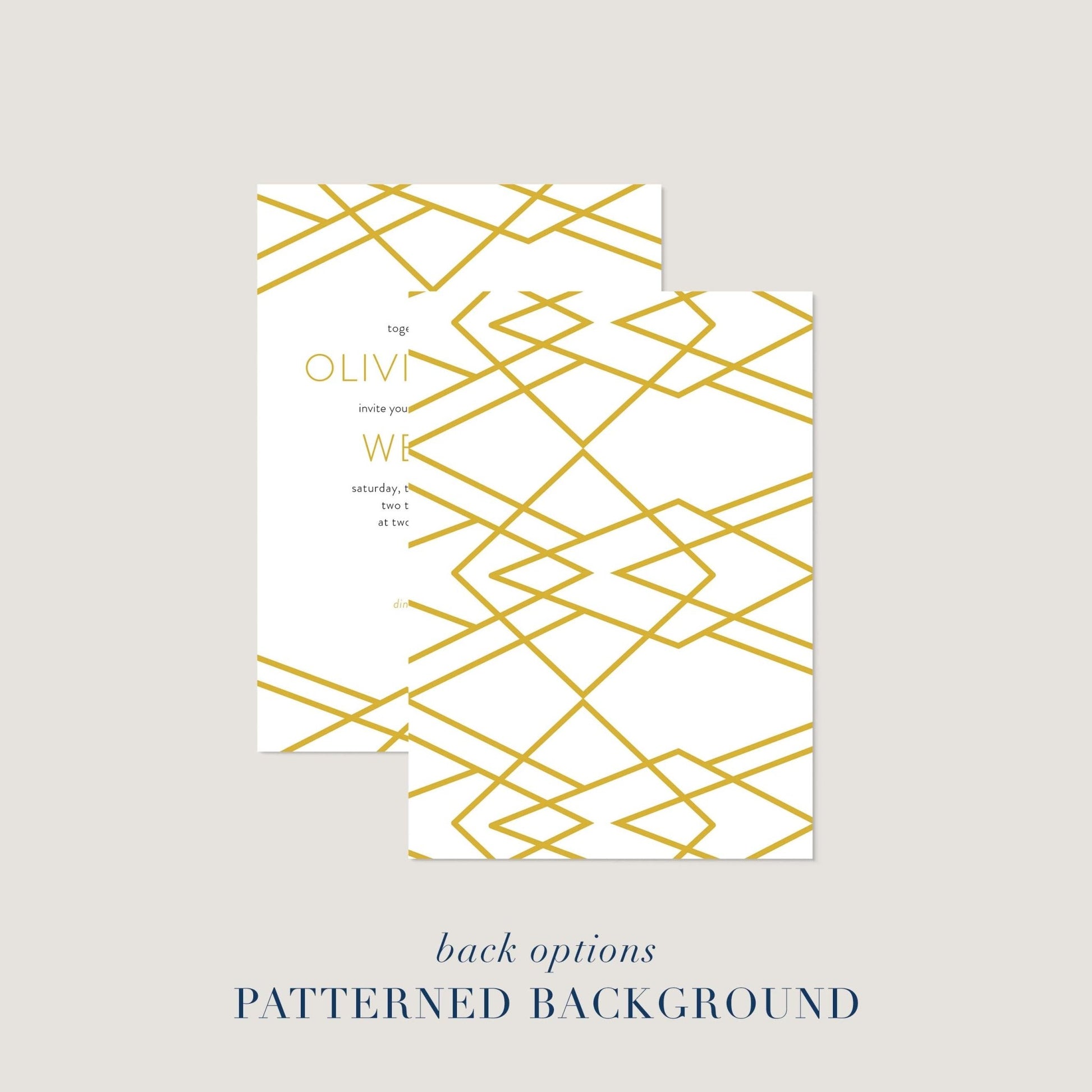 Geometric Art Deco Wedding Invitations - Blú Rose