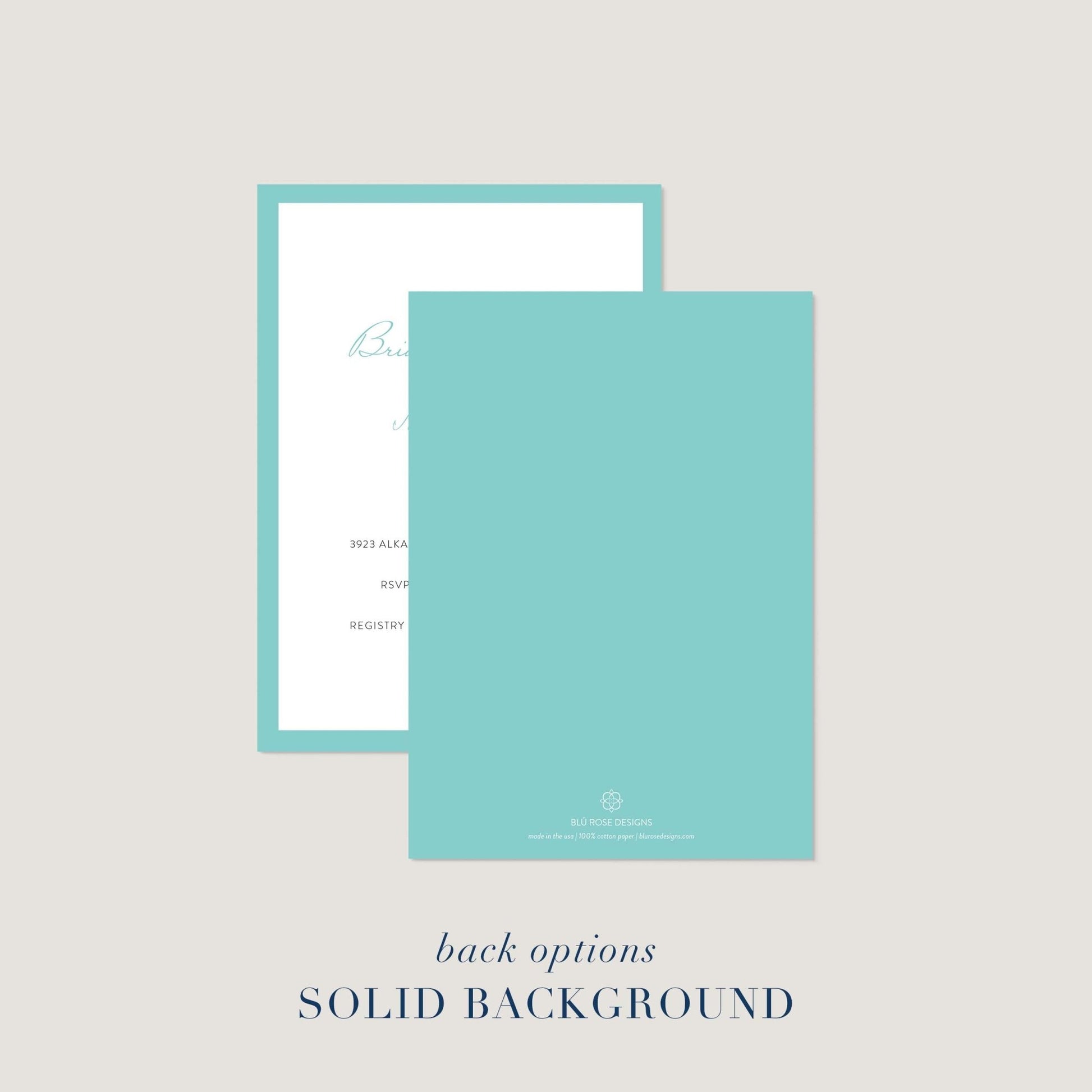 Hazel Border Invitations - Blú Rose
