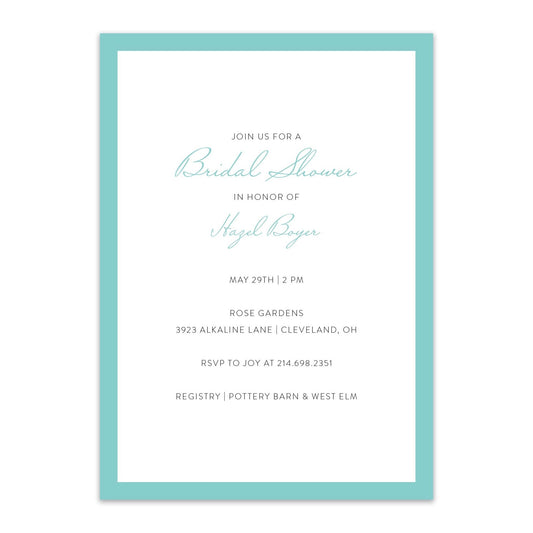 Hazel Border Invitations - Blú Rose