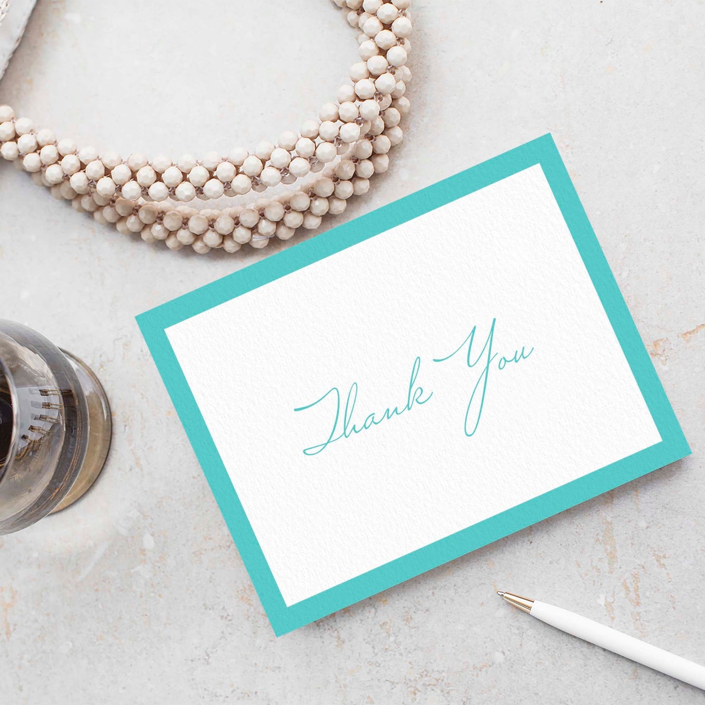 Hazel Border Thank You Card - Blú Rose
