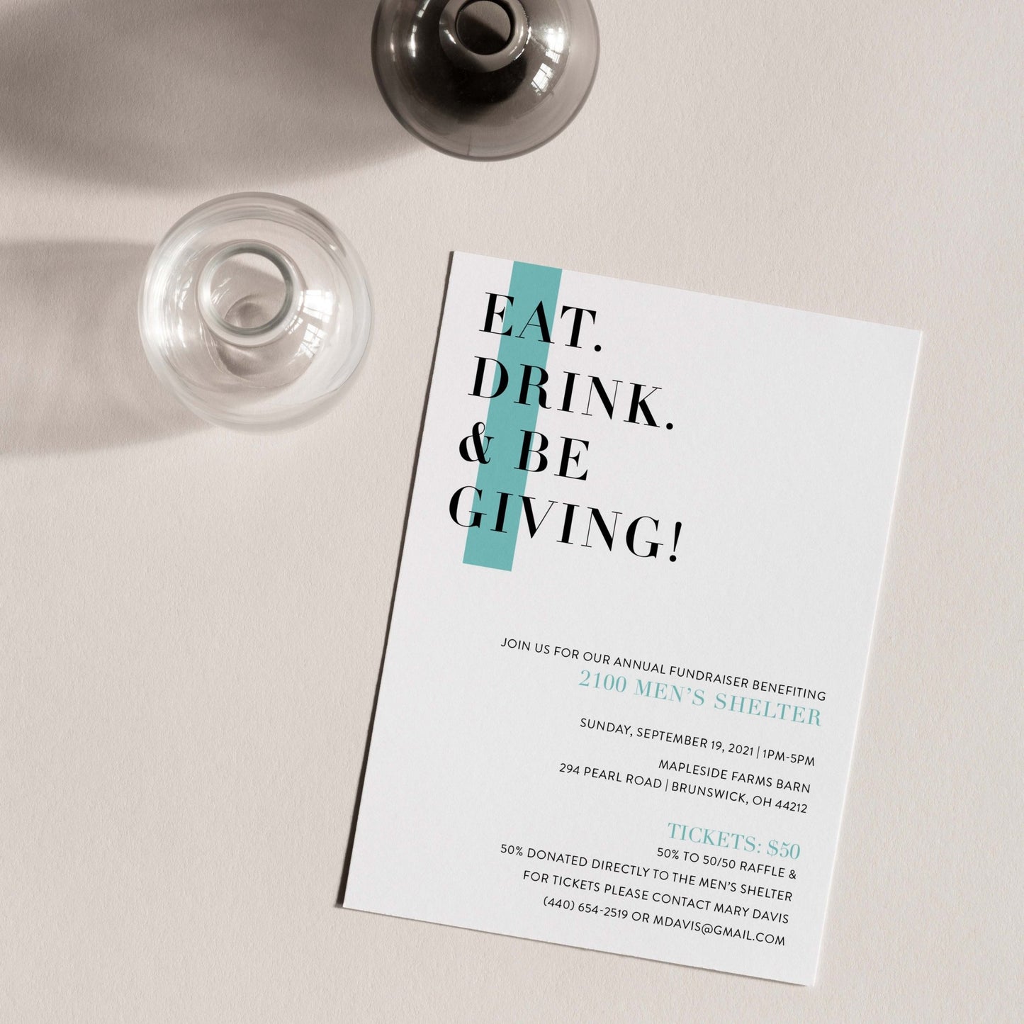 Highlight Fundraiser Invitations - Blú Rose