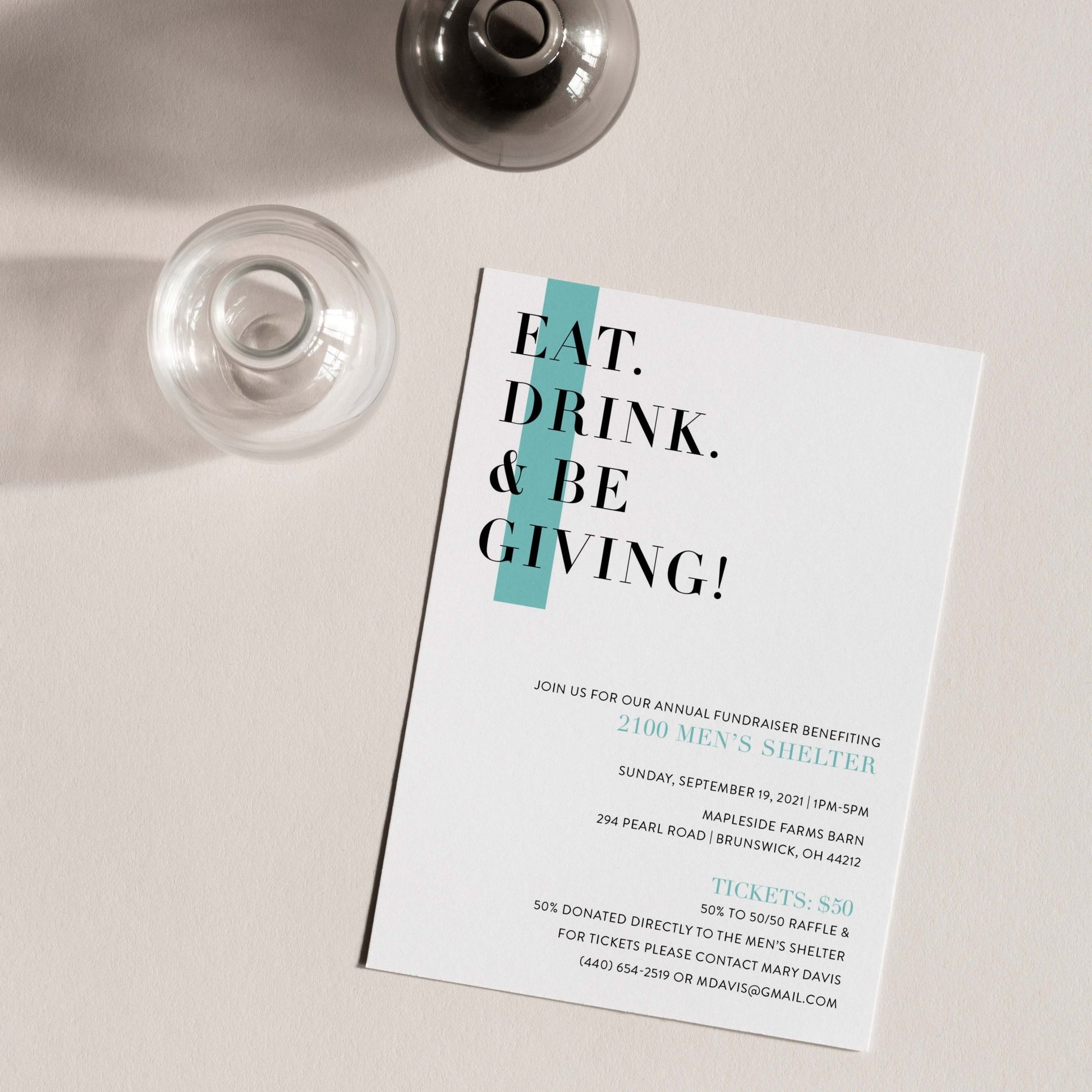 Highlight Fundraiser Invitations - Blú Rose