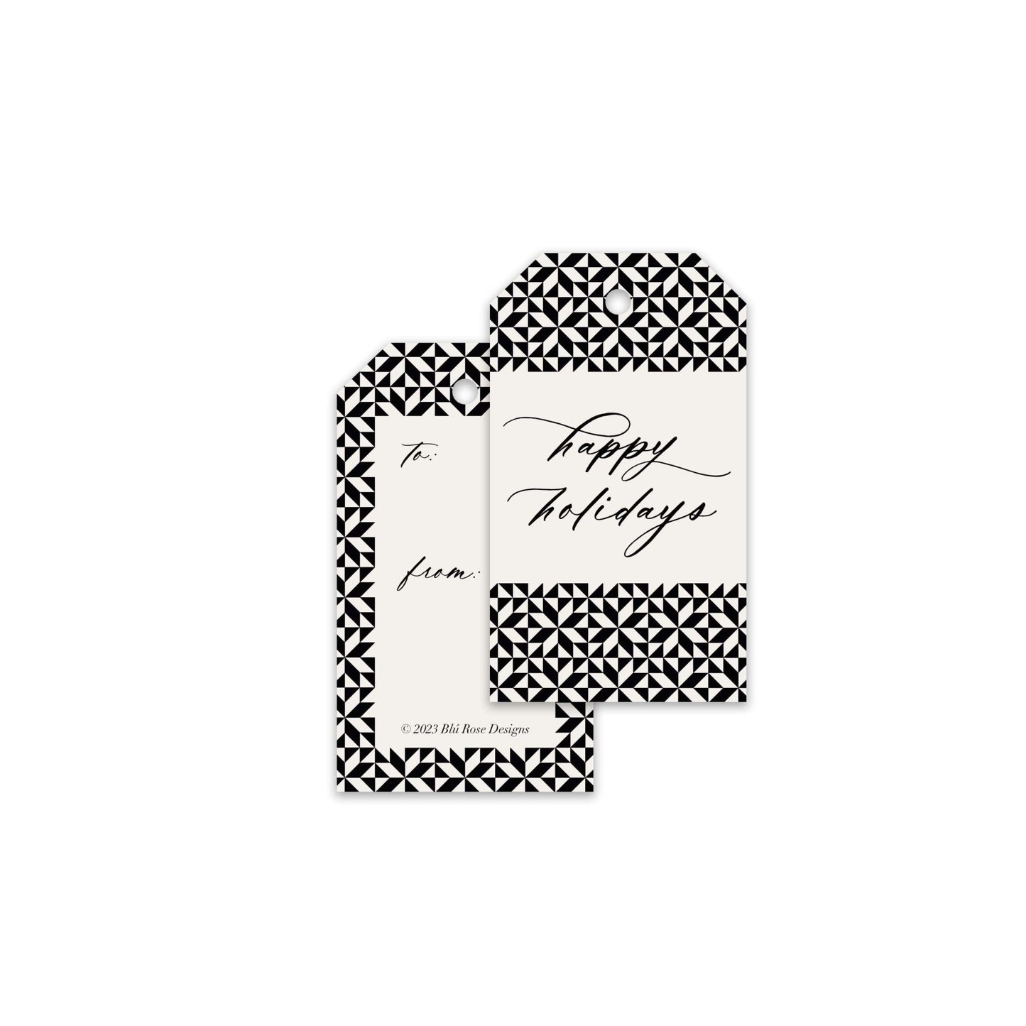 Holiday Pattern Christmas Gift Tags | Blú Rose