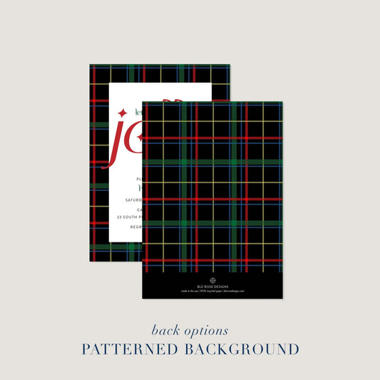 Jolly Plaid Holiday Party Invitations - Blú Rose