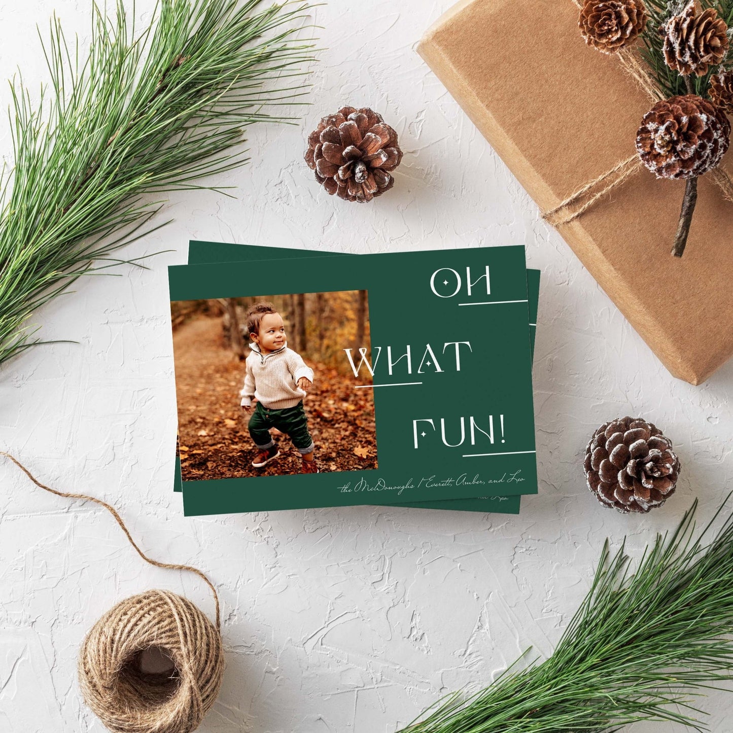 Left Photo Holiday Card - Blú Rose