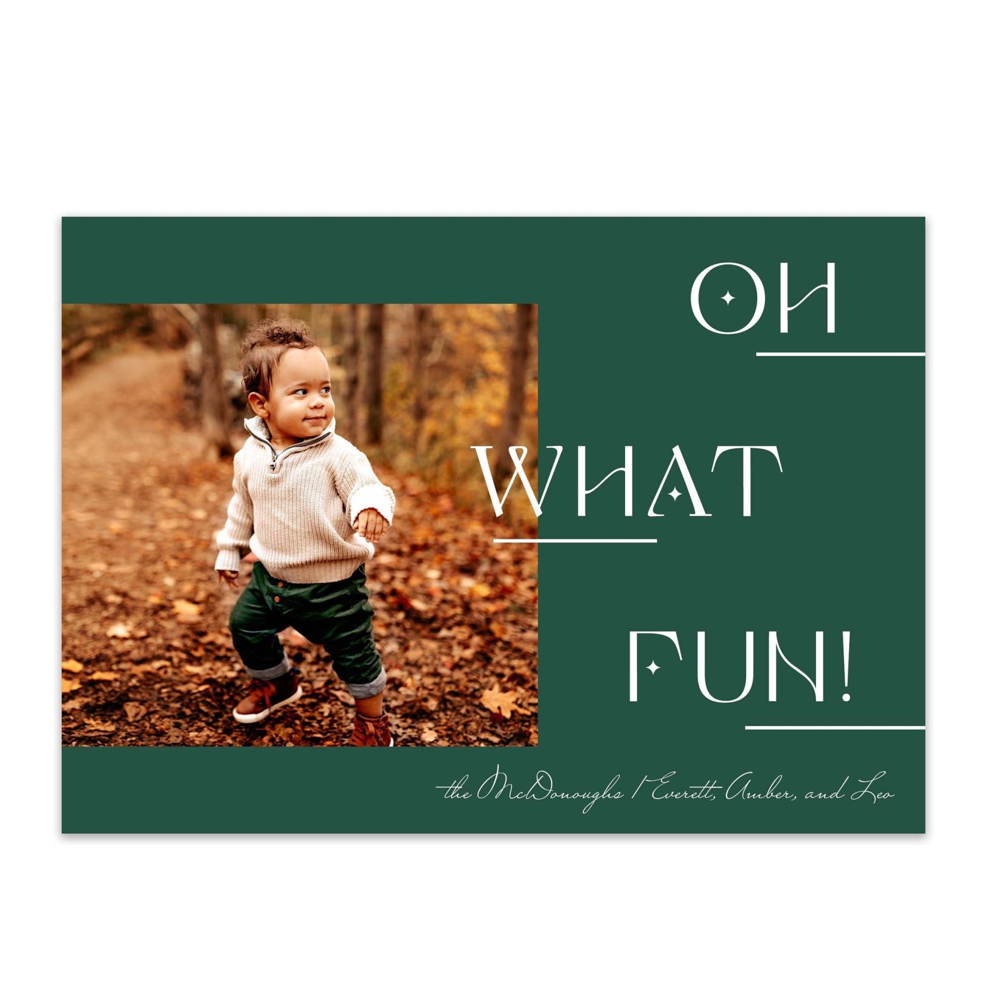 Left Photo Holiday Card - Blú Rose