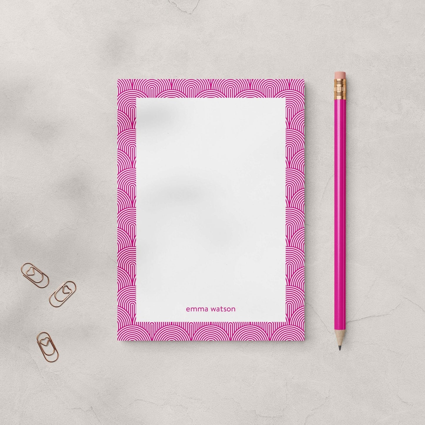Lined Arches Notepad - Blú Rose