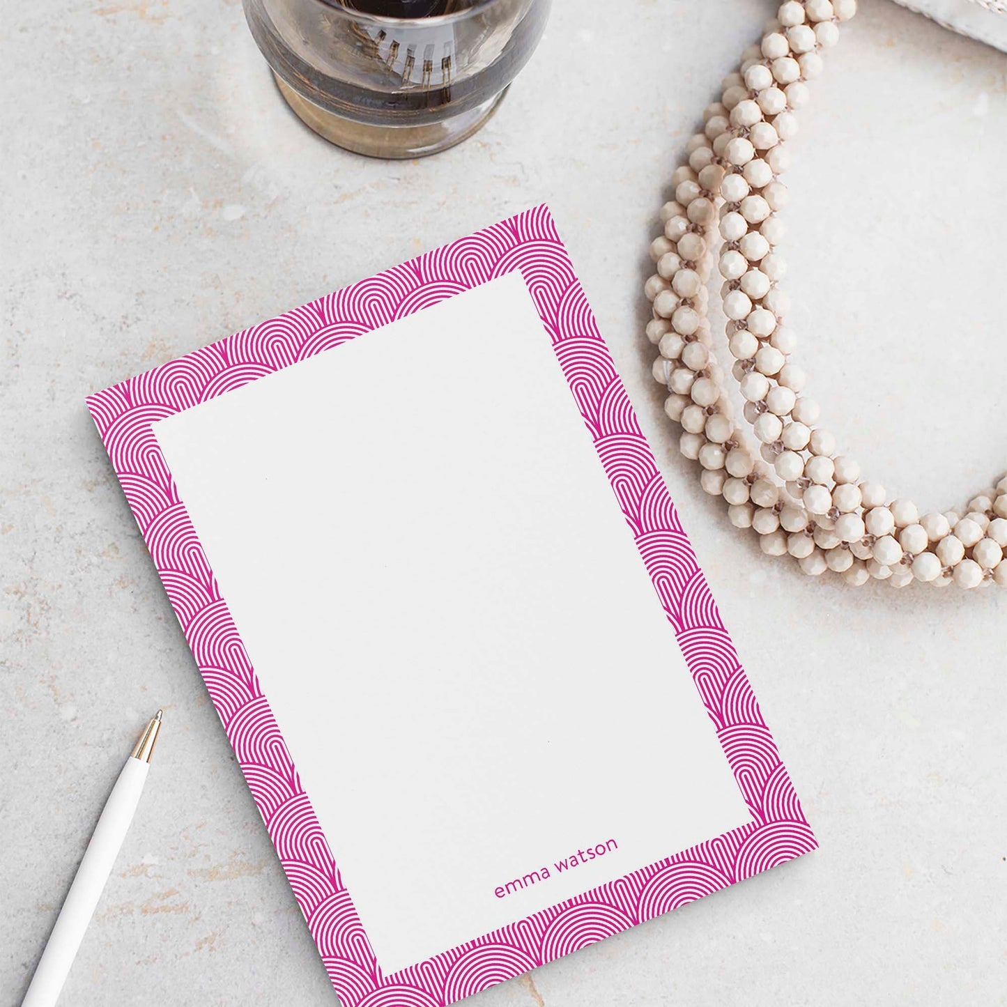 Lined Arches Notepad - Blú Rose