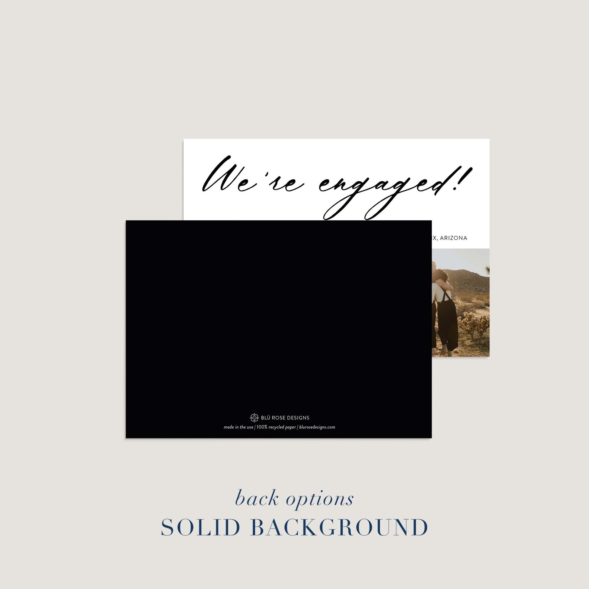 Minimal Engagement Cards - Blú Rose