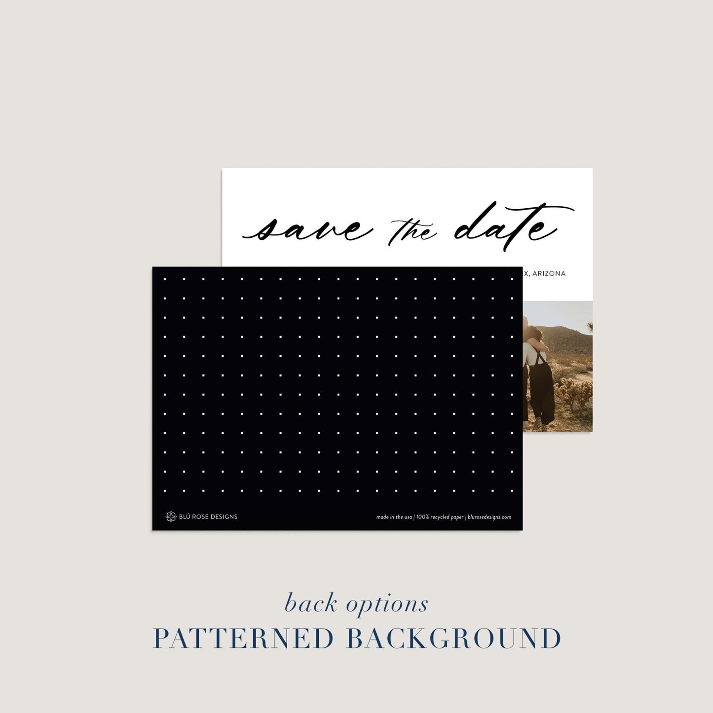 Minimal Save the Dates - Blú Rose