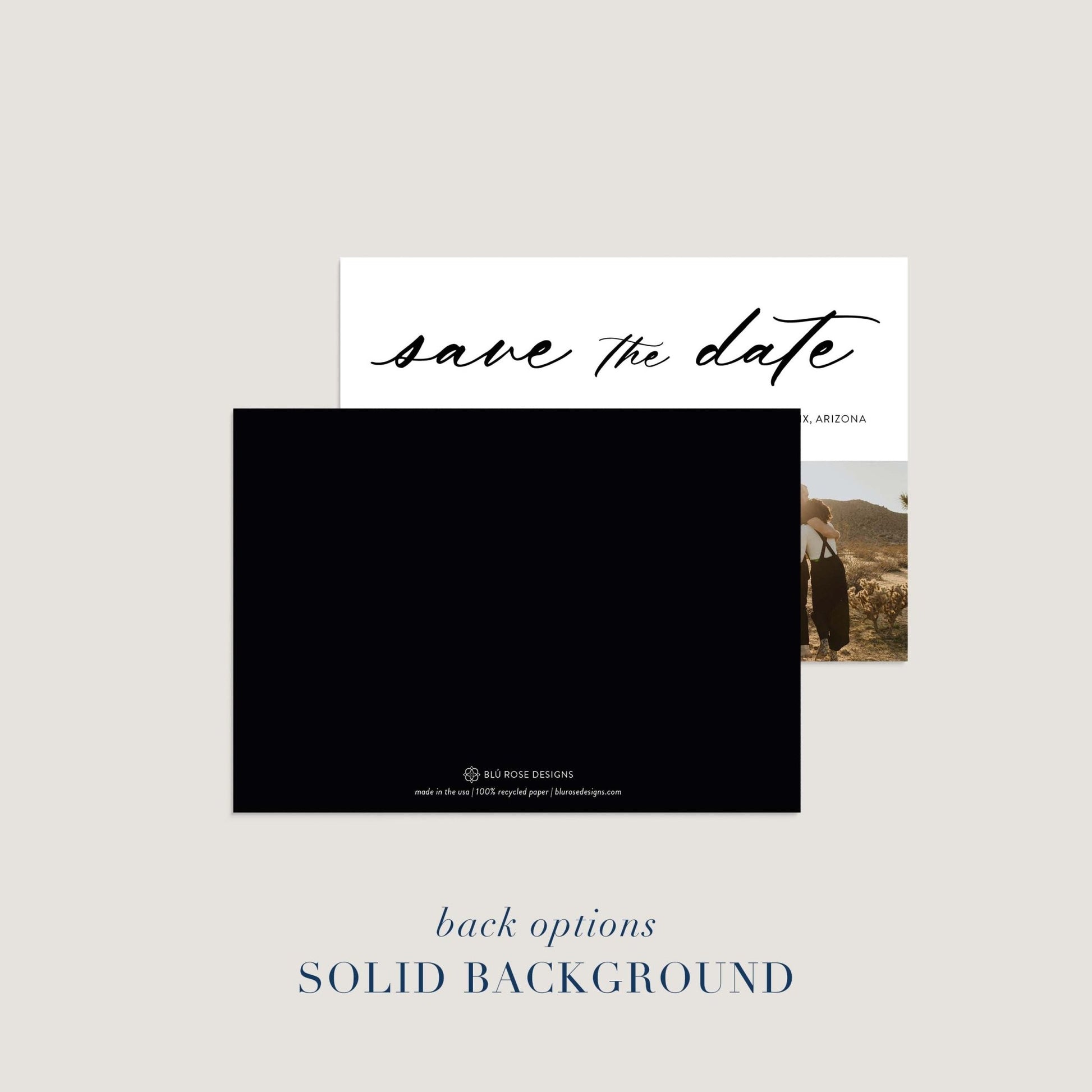 Minimal Save the Dates - Blú Rose
