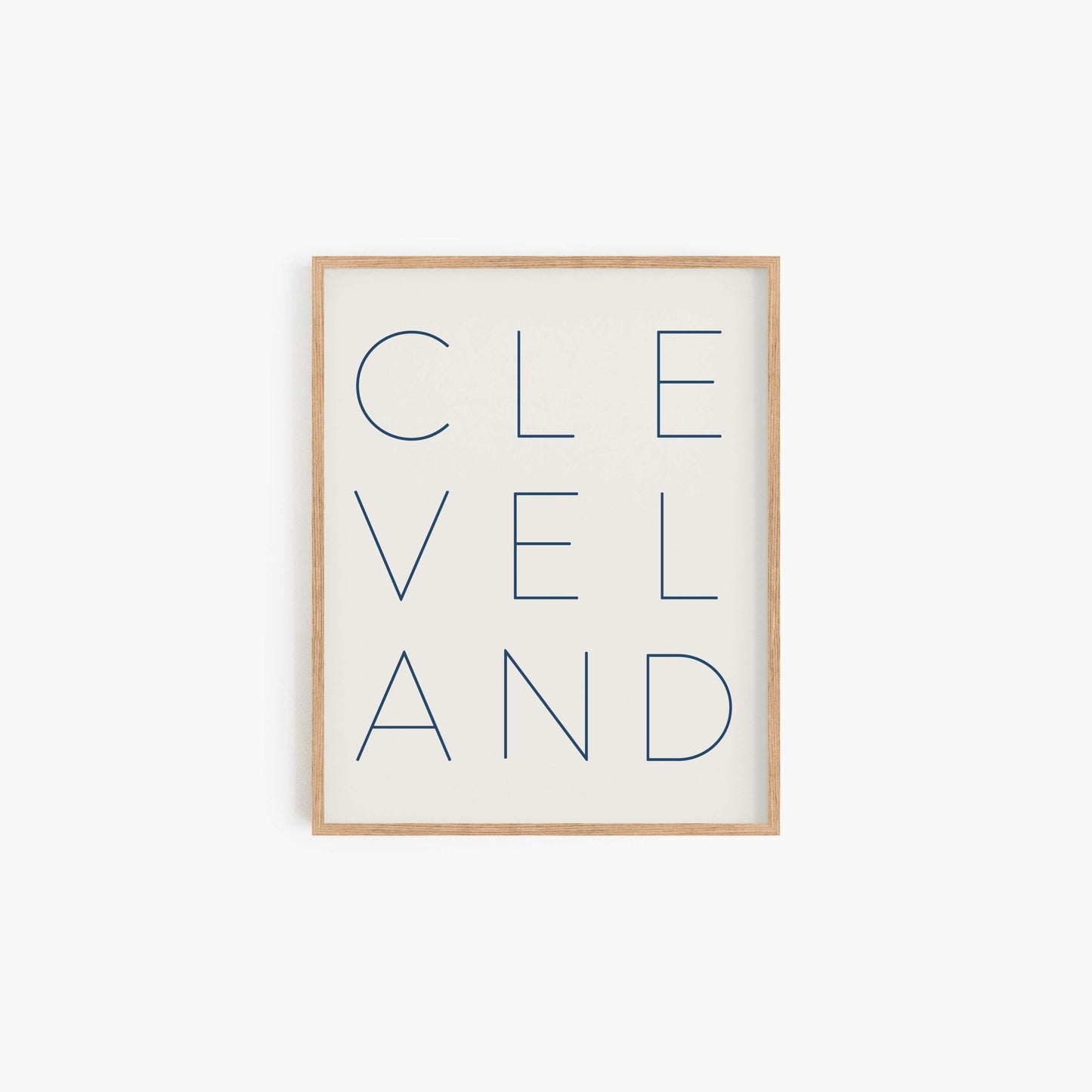 Minimalist Cleveland Art Print - Blú Rose