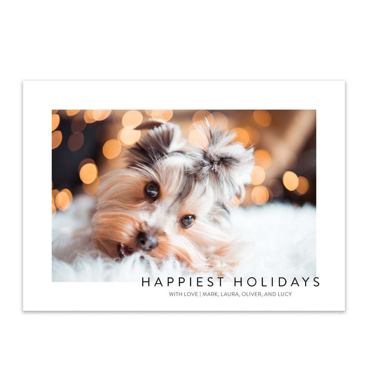 Minimalist Framed Photo Holiday Cards - Blú Rose