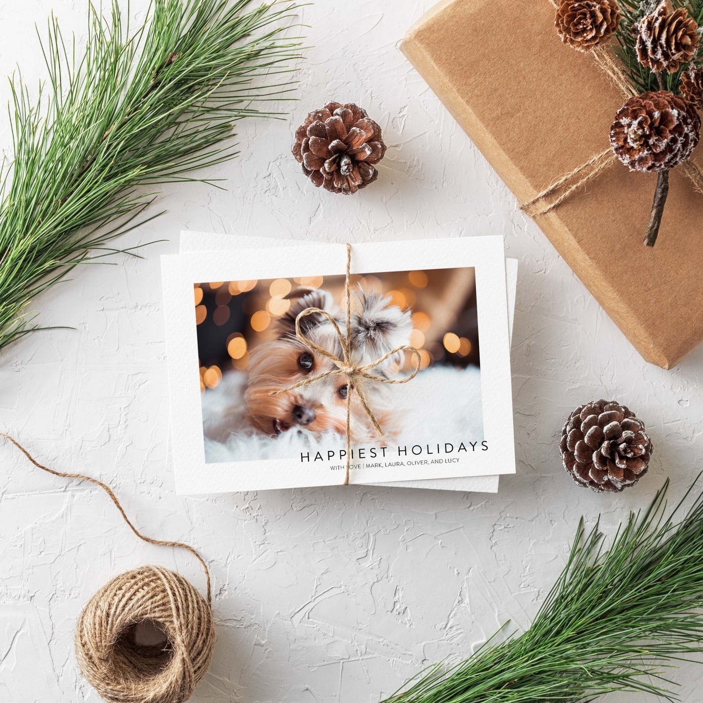Minimalist Framed Photo Holiday Cards - Blú Rose