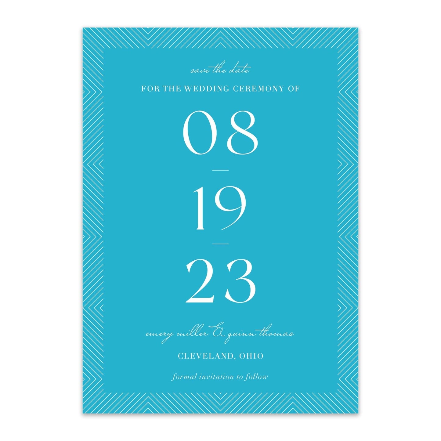 Modern Line Border Save the Dates - Blú Rose