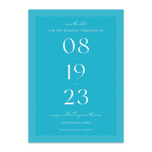 Modern Line Border Save the Dates - Blú Rose
