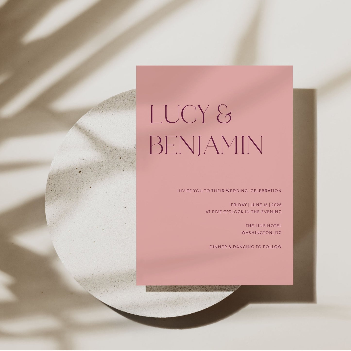 Modern Lucy Wedding Invitations - Blú Rose