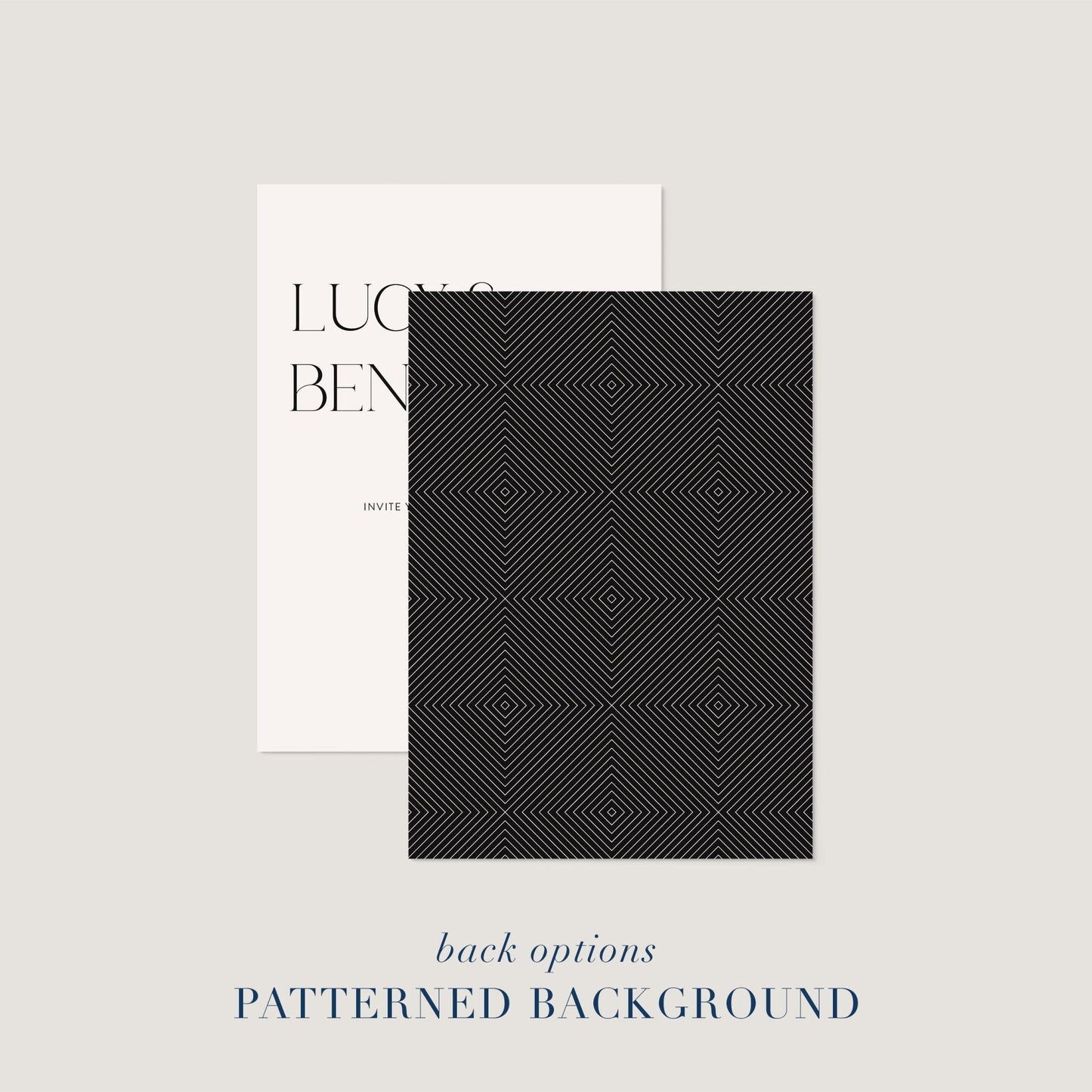 Modern Lucy Wedding Invitations - Blú Rose