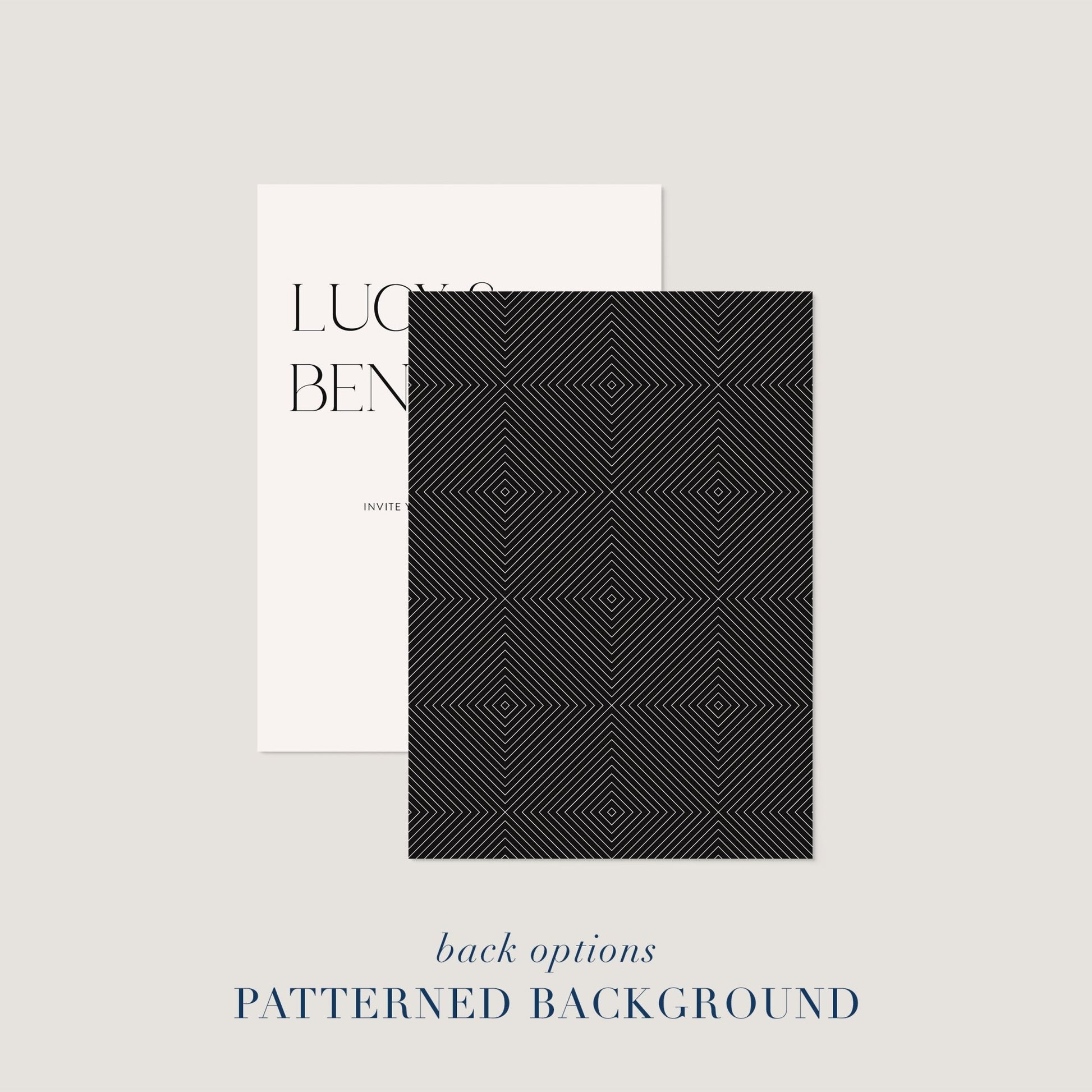 Modern Lucy Wedding Invitations - Blú Rose