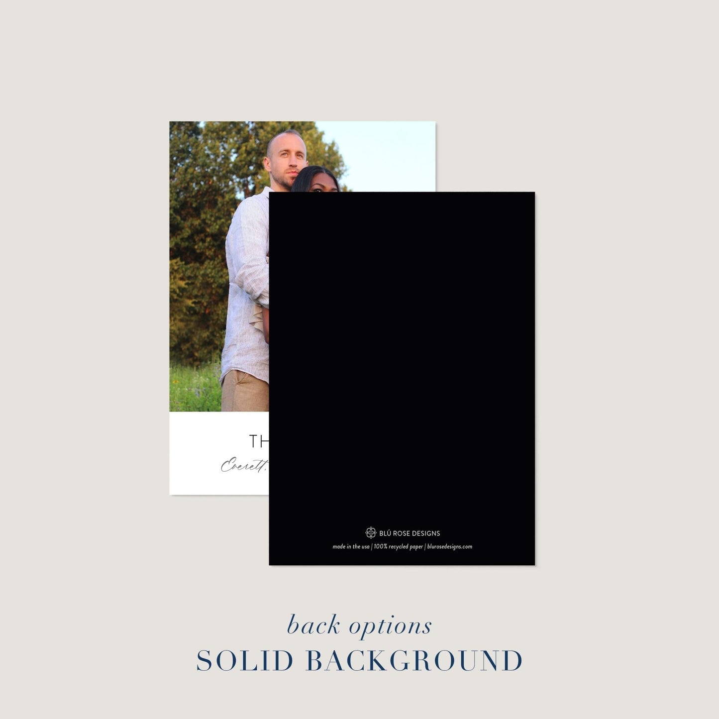 Modern Photo Thank You Card - Blú Rose