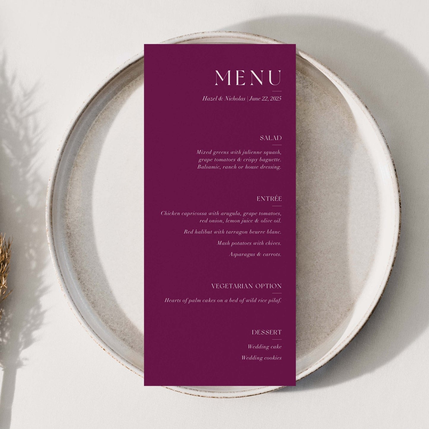 NY Chic Menus - Blú Rose