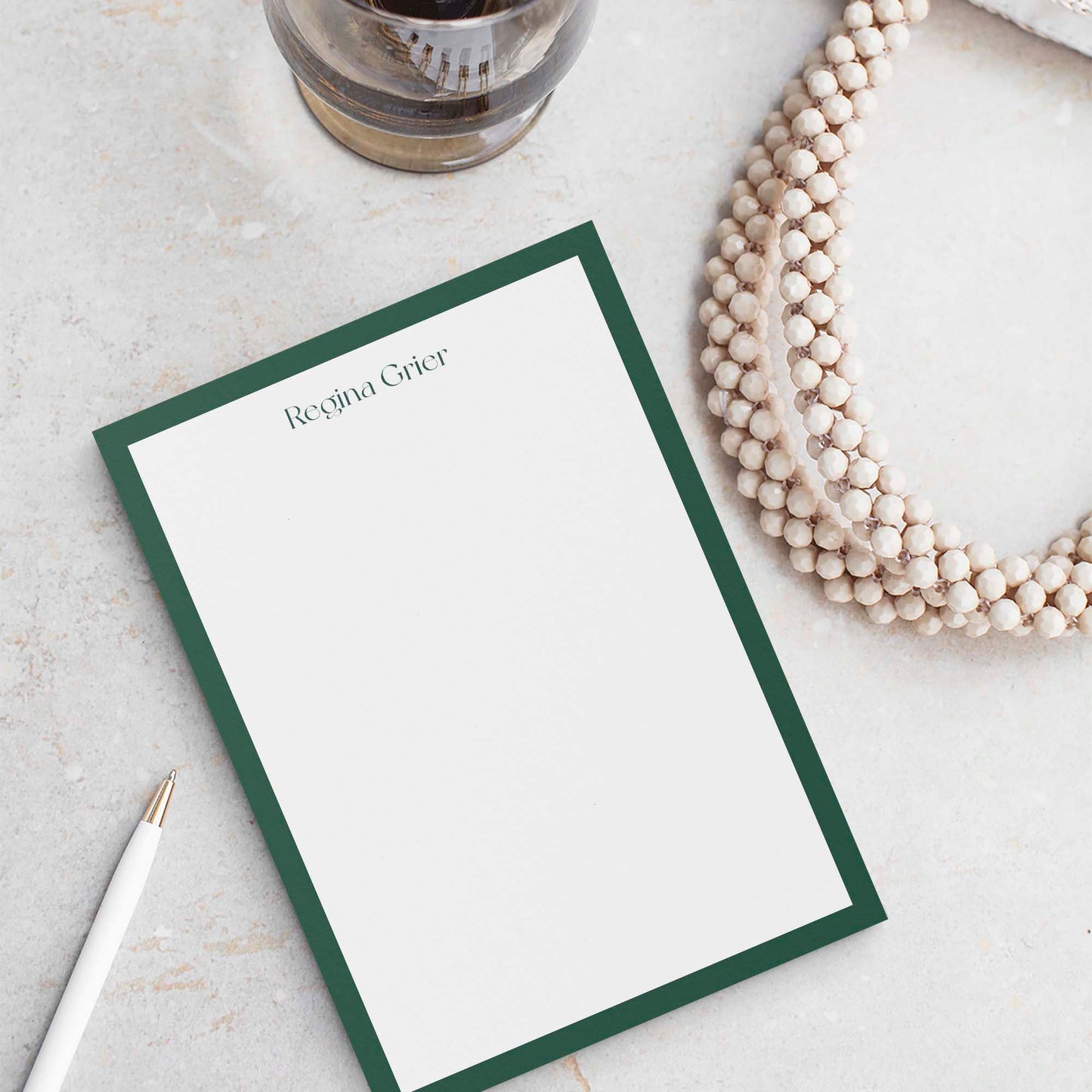 Regina Border Notepad - Blú Rose