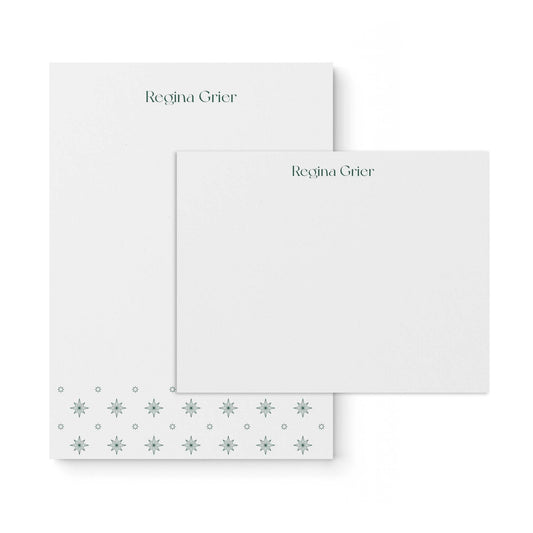 Regina Notepad + Notecard Set - Blú Rose