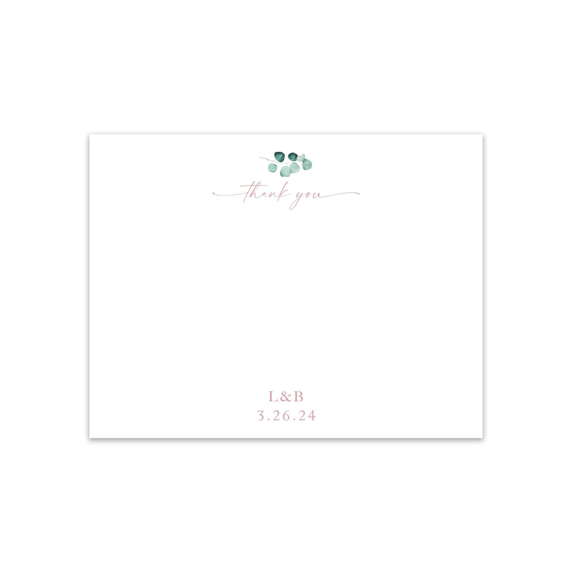 Rose Water Thank You Notecards - Blú Rose