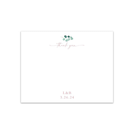 Rose Water Thank You Notecards - Blú Rose