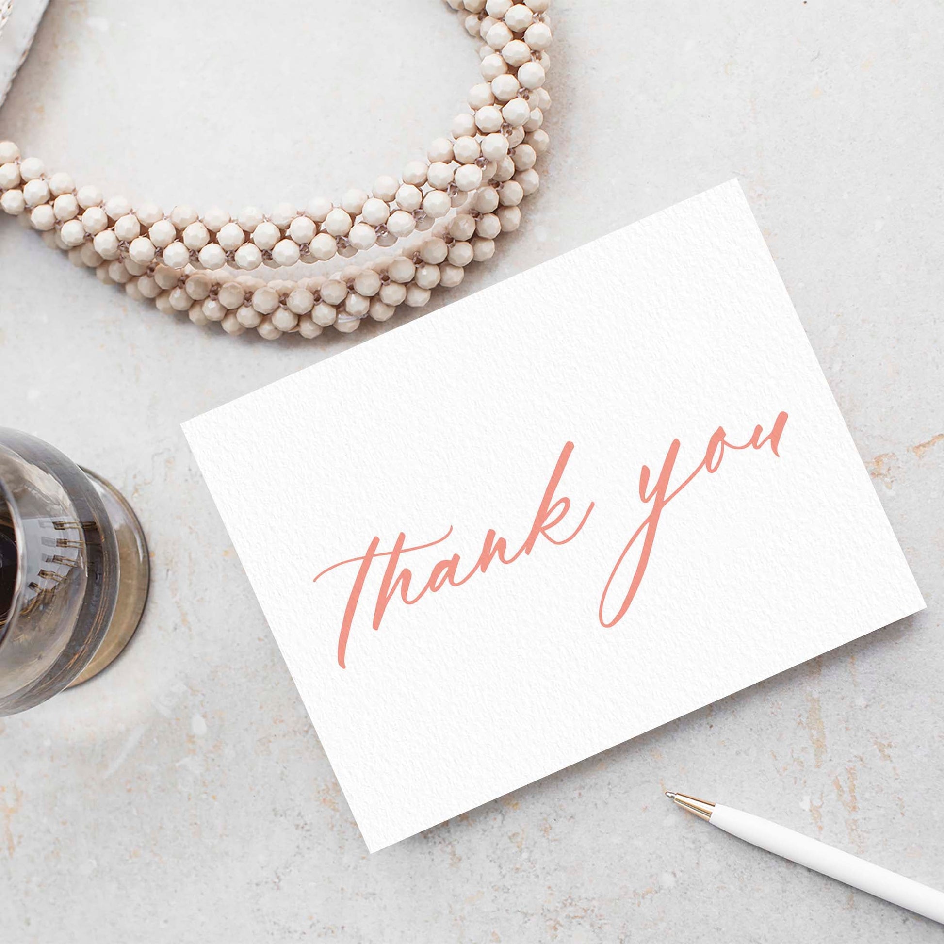 Script Thank You Card - Blú Rose