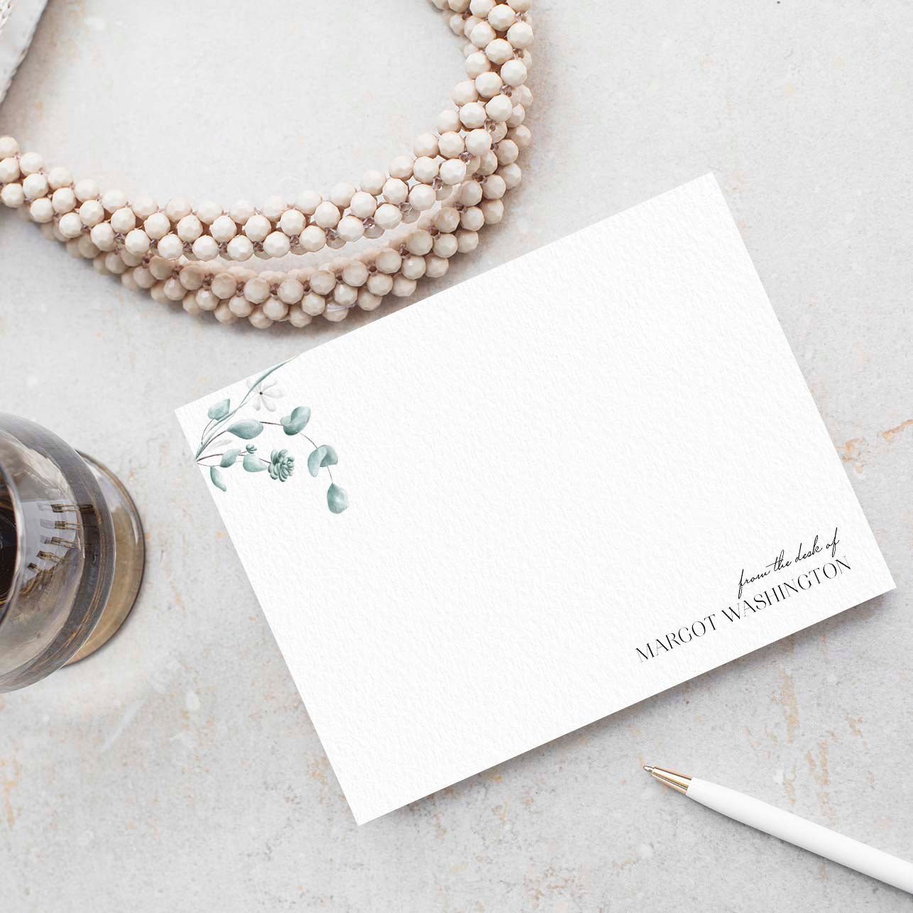 Simple Floral Notecards - Blú Rose