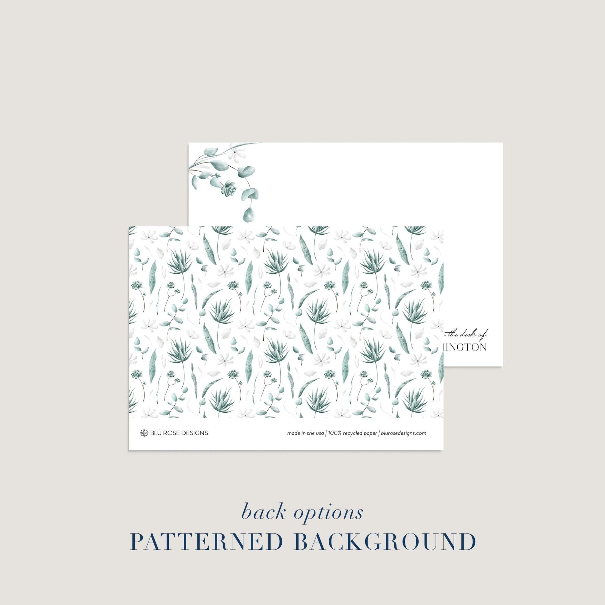 Simple Floral Notecards - Blú Rose