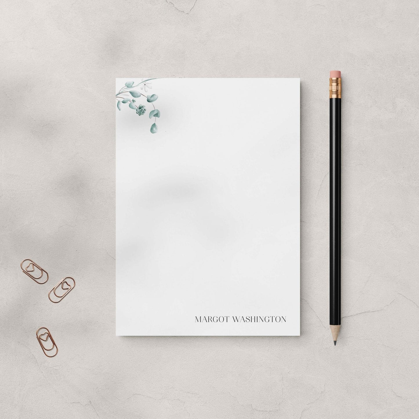 Simple Floral Notepad - Blú Rose