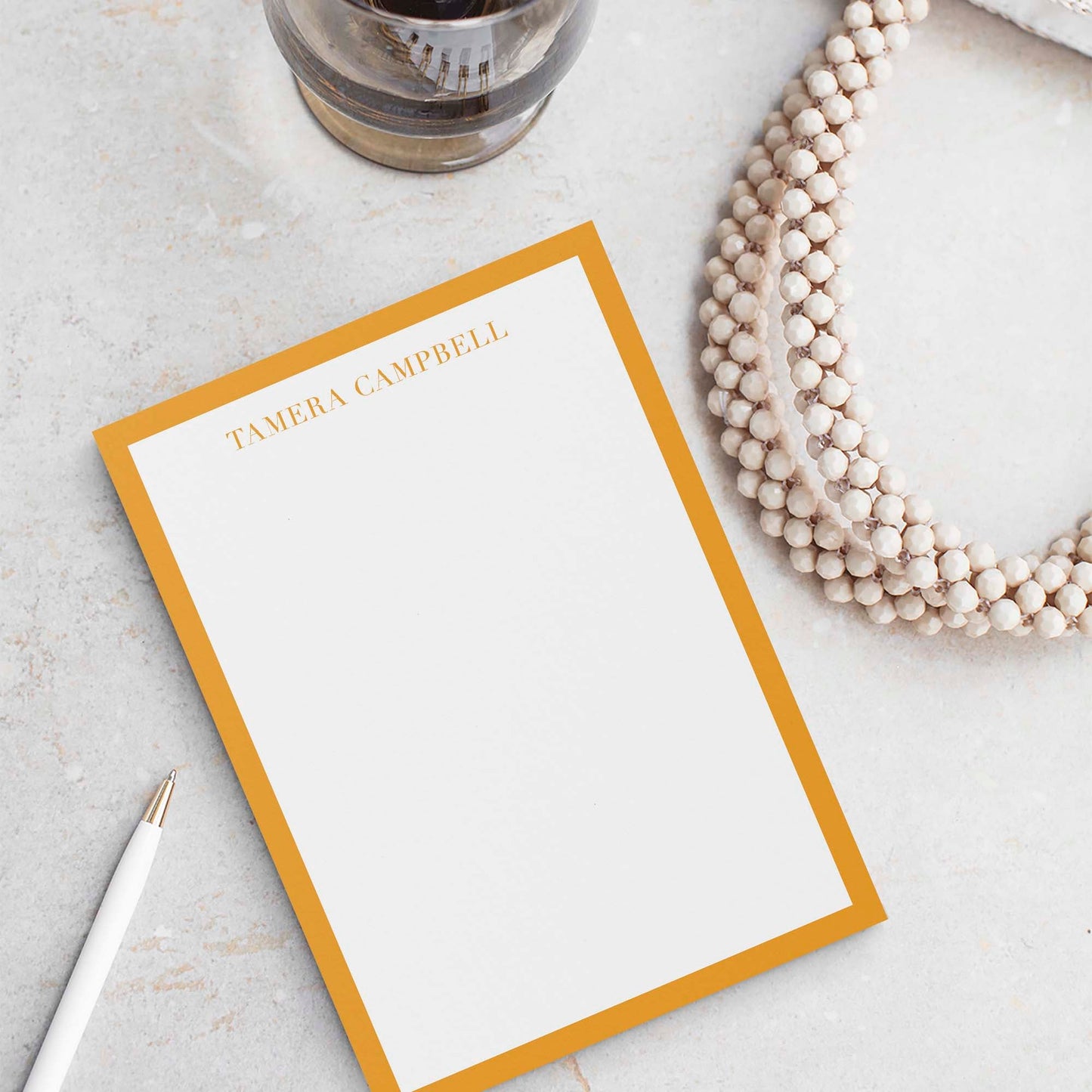 Tamera Border Notepad - Blú Rose